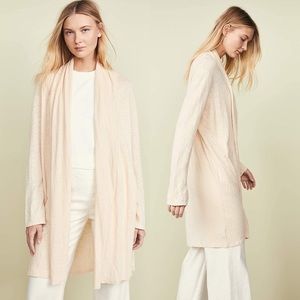 NWT Theory Linen Shawl Cardigan In Light Linen